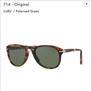Persol 714 (cafe / polarized green sunglasses)